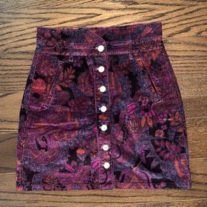 Anthropologie Cord Mini-Skirt